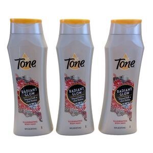 Tone Radiant Glow Illuminating Body Wash 16 fl oz Lot of 3 Diamond Dust Lotus